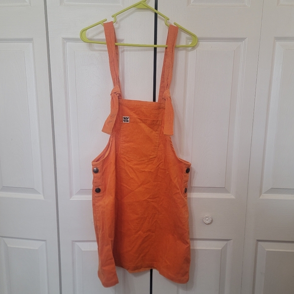 Lucy & Yak Dresses & Skirts - Orange Pinafore Corduroy Dress Lucy & Yak